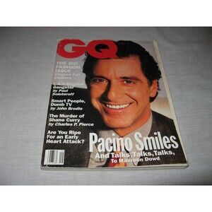 GQ Magazine September 1992 Al Pacino Big Fashion Issue Lolita Davidovich